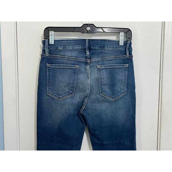 Frame Jeans Size 29 Crop Mini Boot High Rise Cuffed Hem Festival Hippie Summer - Picture 7 of 10